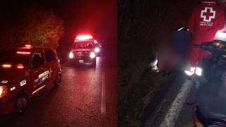 Dos hombres resultan lesionados tras caer de una motoneta en libramiento Tlatenchi–Teques