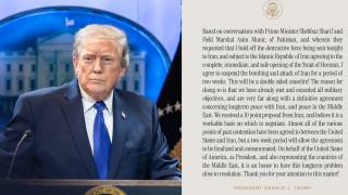 Trump suspende bombardeos contra Irán por dos semanas:...