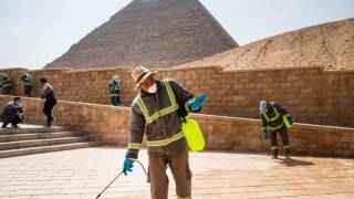 Egipto desinfecta sus pirámides ante pandemia de COVID-19