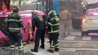 VIDEO: Muere taxista tras volcadura; minutos antes fue visto...