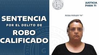 Imponen sentencia a mujer por robo