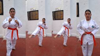 Ella es Alejandra Díaz Doroteo, ¡Se protege con el taekwondo!