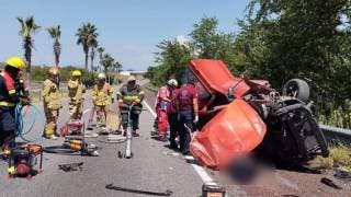VIDEO: Mueren 2 personas en fuerte accidente en la autopista Cuernavaca-Acapulco