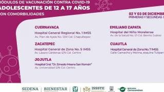 Seguirán vacunando a adolescentes en 5 municipios de Morelos