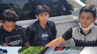 Tres jóvenes detenidos con auto robado e 2