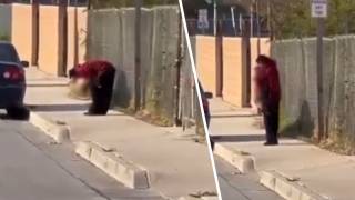 VIDEO: Hombre es captado comiendo la pierna de un atrop...