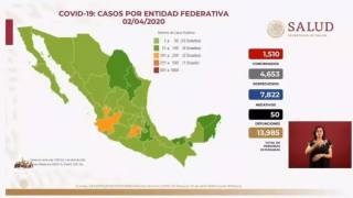 Sube a 50 número de decesos por coronavirus en México