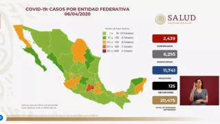 Registran 125 decesos por coronavirus en México