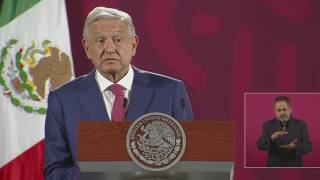 El presidente López Obrador des...