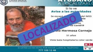 Localizan a enfermo con COVID-19 que se escapó de hospital e...