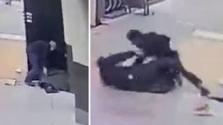 VIDEO: Un hombre es asaltado y golpeado por indigente c...