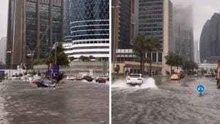 VIDEO: Fuertes lluvias provocan inundaciones en Dubai