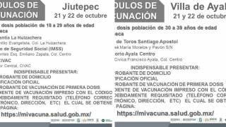 Jiutepec vacuna con segundas dosis a jóvenes de 18 a 29 años...