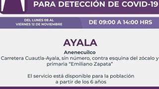 ¿Dónde habrá pruebas gratuitas esta semana en Morelos?
