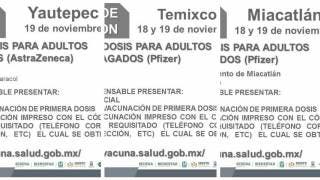 Sólo segundas dosis para rezagados en Temixco, Yautepec y Mi...