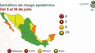 Morelos permanecerá en color verde, del 5 al 18 de julio