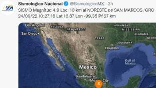 Se registra sismo de 4.9 en San Marcos, 2