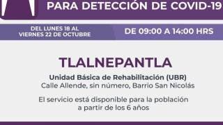 ¿En qué municipio aplicarán esta semana pruebas gratis para...