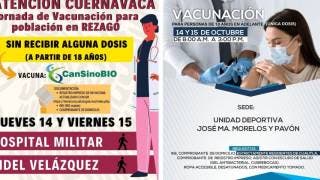 Confirman vacuna de Cansino para rezagados de Cuernavaca y C...