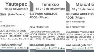 Vacunarán a rezagados en Temixco, Yautepec y Miacatlán