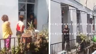 VIDEO: Pelea vecinal termina en balacera en la colonia...