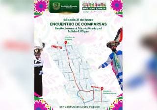 Invitan a partir de las 16:00 Hrs. al Encuentro de Comparsas en Emiliano Zapata