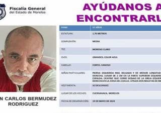 Reportan en Cuernavaca desaparición del artista visual Juan Carlos Bermúdez