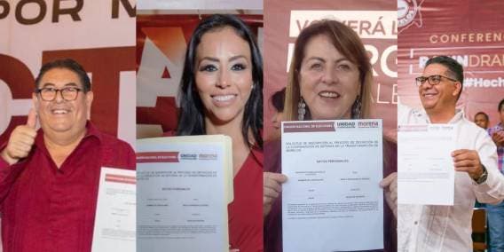 Víctor Mercado, Sandra Anaya, Rabindranath Salazar y Margarita González, electos como aspirantes a gubernatura