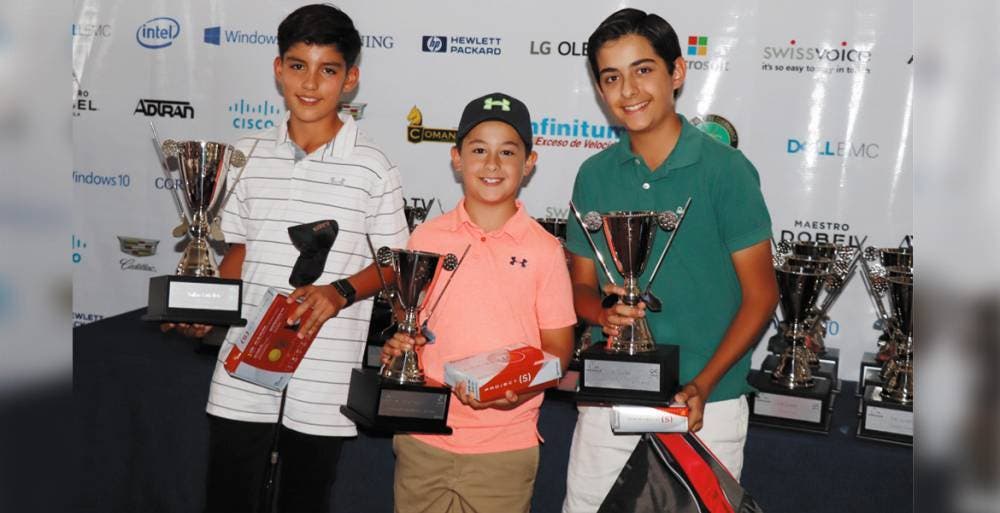Categoría 11 a 14 años. Emiliano Lavín, Hernán y Alonso Sánchez Kirschner.