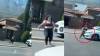 La imágen contiene: monterrey VIDEO: Mujer alterada se avienta a los carros en Monterrey, hasta que es atropellada