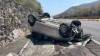 La imágen contiene: volcadura Queda grave tras volcar en la autopista Cuernavaca-Acapulco