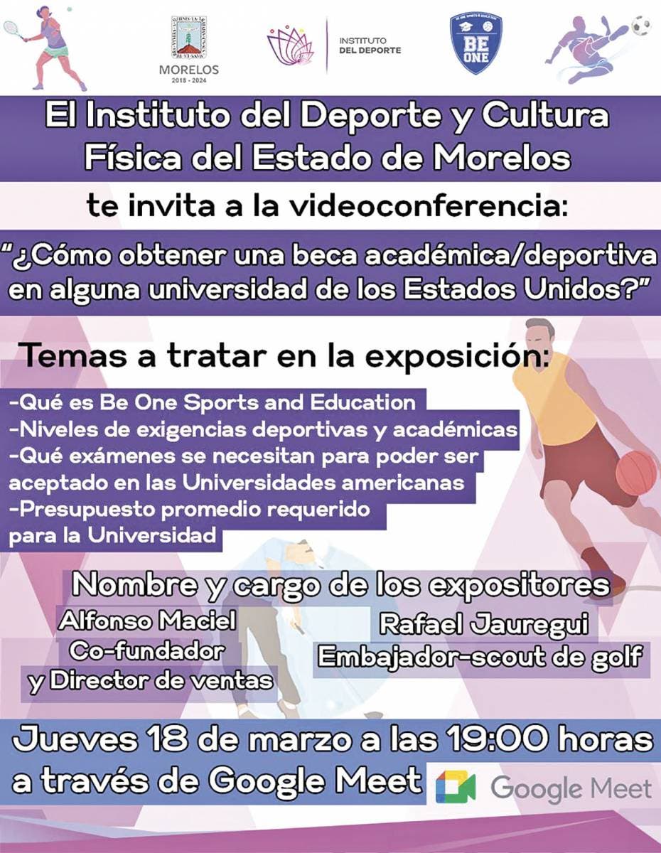Charla a atletas para obtener beca