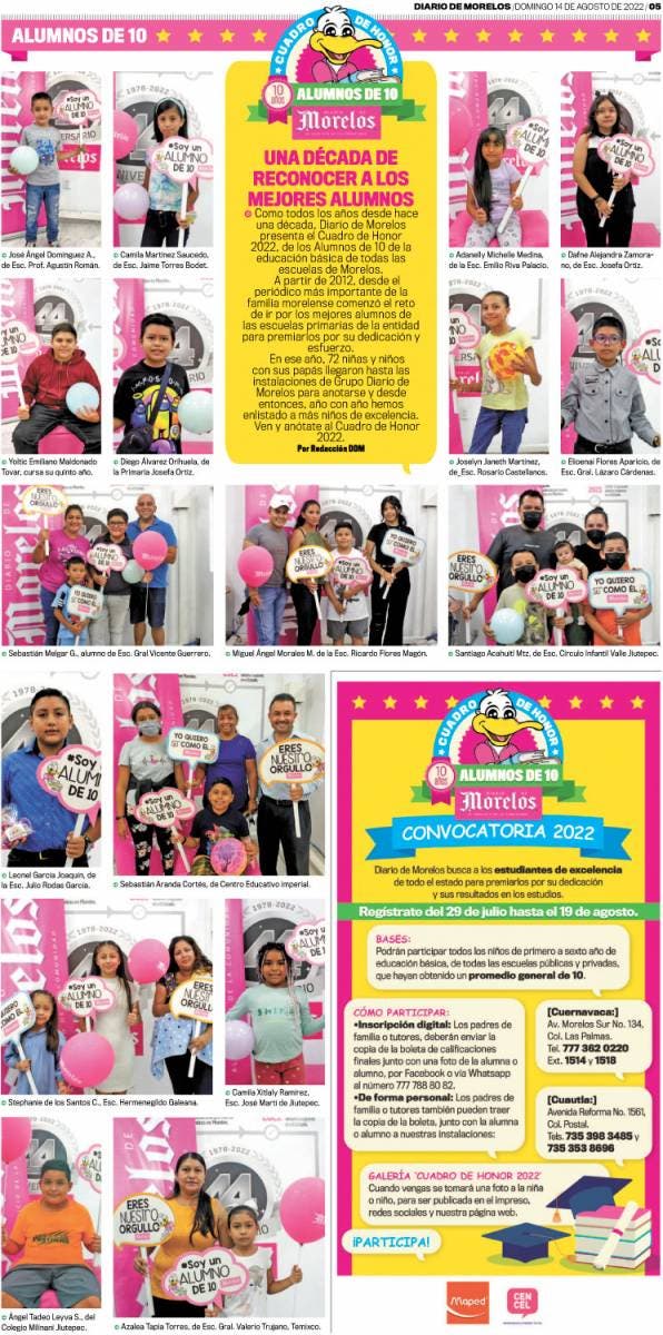 Alumnos de 10 - Morelos