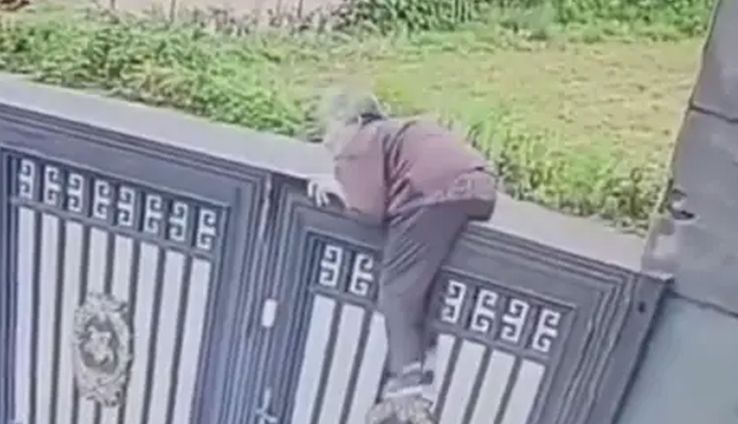 VIDEO: Abuelita de 92 años salta reja de dos metros para escapar de geriátrico 