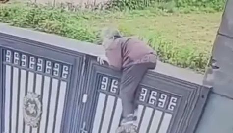 VIDEO: Abuelita de 92 años salta reja de dos metros para escapar de geriátrico 
