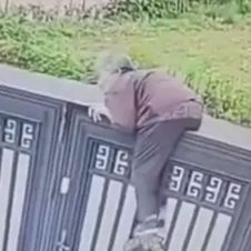 VIDEO: Abuelita de 92 años salta reja de dos metros para escapar de geriátrico 