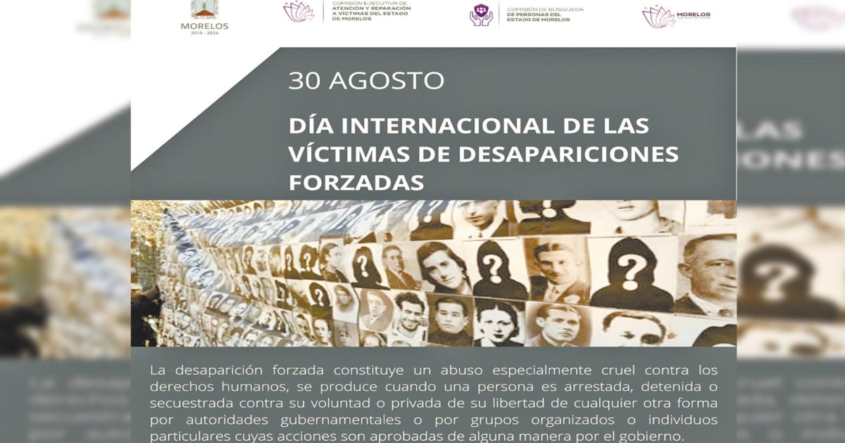 Conmemoran Día Internacional de Desapariciones Forzadas en Morelos
