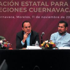 Llamado. El gobernador de Morelos les recordó a los alcaldes que la seguridad es tarea de todos y es “momento de cerrar filas”.