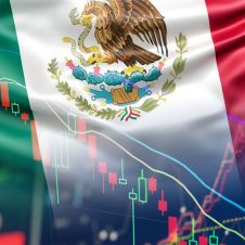 Bandera de México y barras métricas 