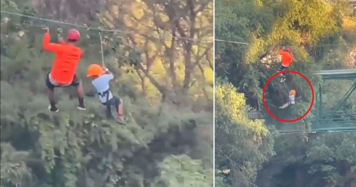 VIDEO: Niño cae de tirolesa de 12 metros de altura en un parque
