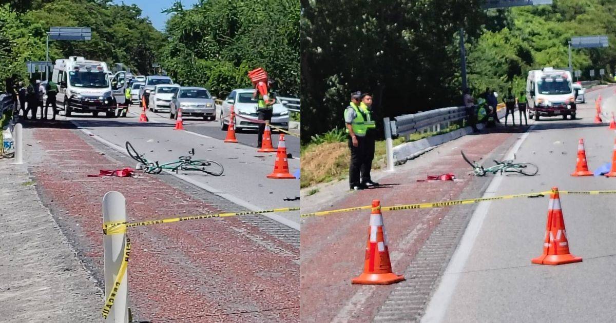 Muere ciclista arrollado por auto en la autopista Cuernavaca-Acapulco