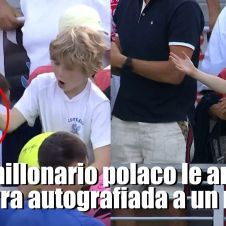 Multimillonario polaco le arrebata gorra autografiada a un niño