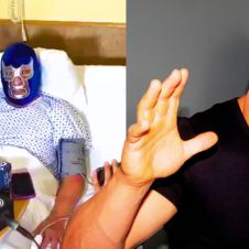 Blue Demon Jr. tras accidente automovilístico
