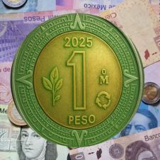 Nueva moneda de 1 peso