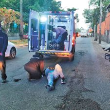 motociclista resultó lesionado