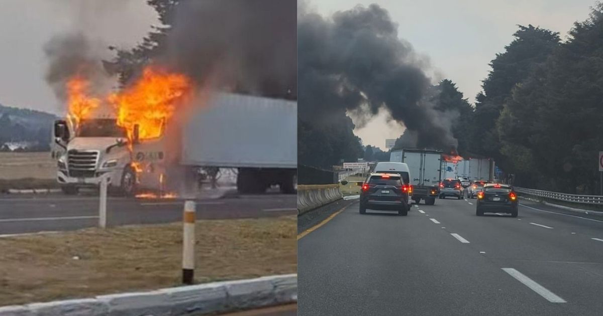 VIDEO: Incendio de tráiler en autopista México-Cuernavaca: cierre total ...