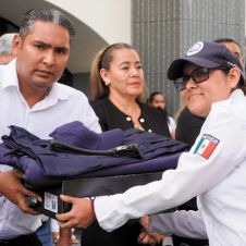 El presidente municipal Santos Tavarez García