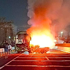 Mujer muere atropellada tras choque, incendio y caos en la autopista Cuernavaca–Acapulco