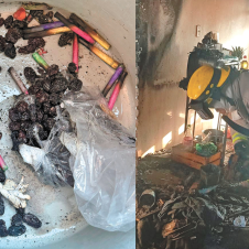 Incendio en el Poblado de Chamilpa