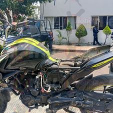 Motocicleta robada en Ocuituco